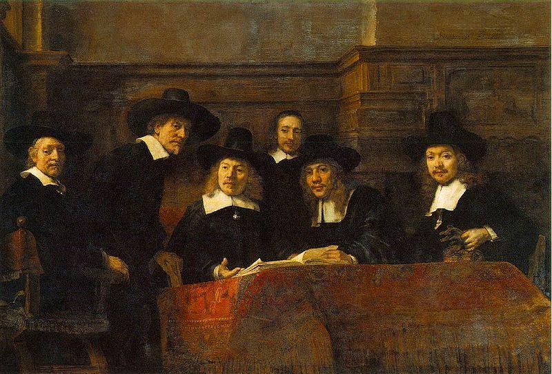 REMBRANDT Harmenszoon van Rijn The Syndics of the Clothmakers Guild, France oil painting art